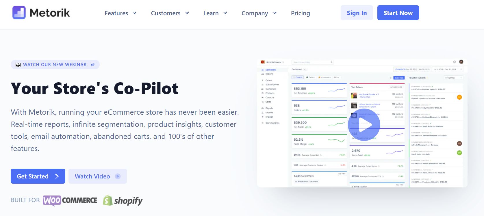 metorik - Advanced Coupons Metorik provides you with real-time reports and product insights to help you increase sales.